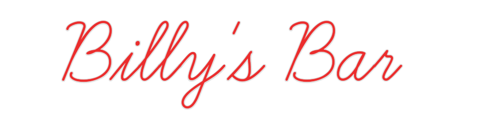 Custom Neon: Billy's Bar