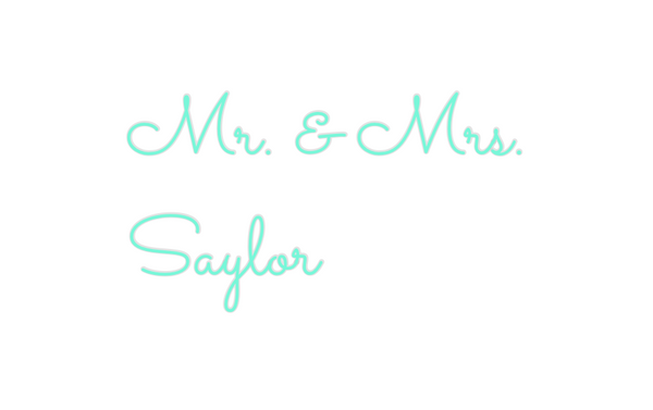 Custom Neon: Mr. & Mrs.
Sa...