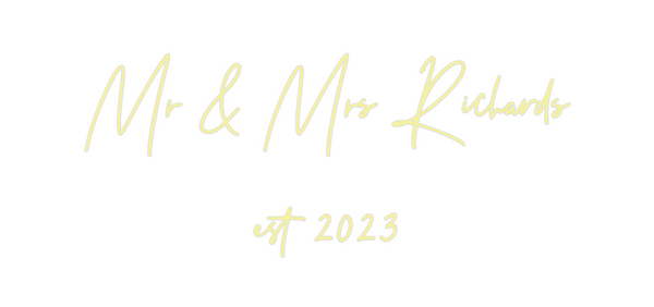 Custom Neon: Mr & Mrs Rich...