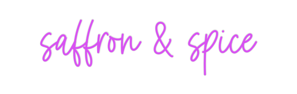 Custom Neon: saffron & spice