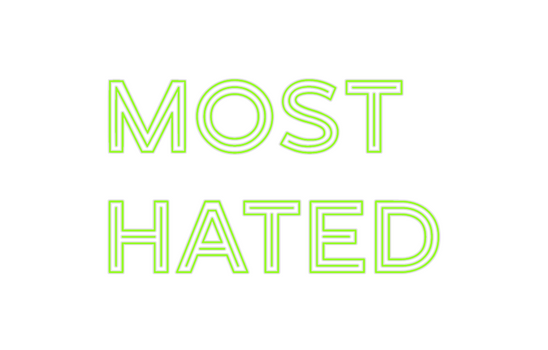 Custom Neon: Most 
Hated