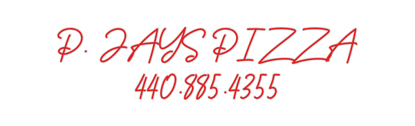 Custom Neon: P. JAYS PIZZA...