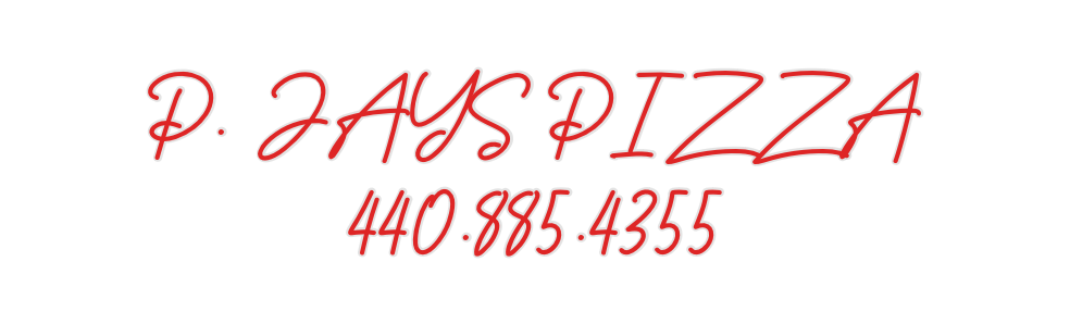 Custom Neon: P. JAYS PIZZA...
