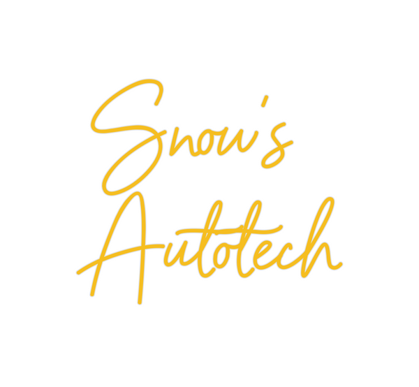 Custom Neon: Snow’s
Autotech