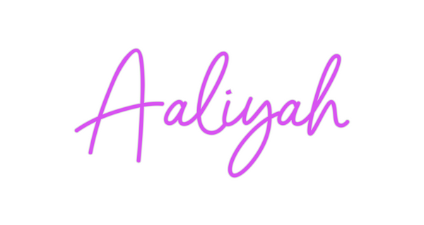 Custom Neon: Aaliyah
