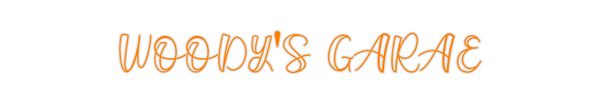 Custom Neon: WOODY'S GARAE
