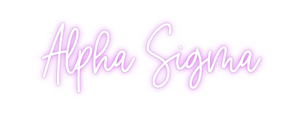 Custom Neon: Alpha Sigma