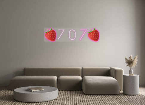Custom Neon: 🍓7 0 7🍓