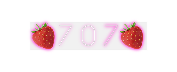 Custom Neon: 🍓7 0 7🍓