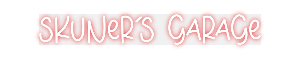 Custom Neon: Skuner's Garage
