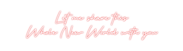 Custom Neon:  Let me share...
