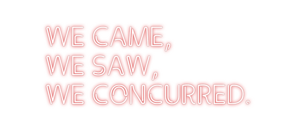 Custom Neon: WE CAME,
WE S...