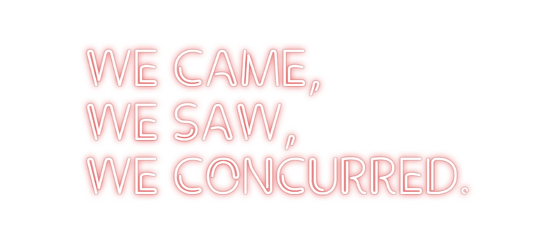 Custom Neon: WE CAME,
WE S...