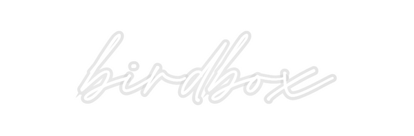Custom Neon: birdbox