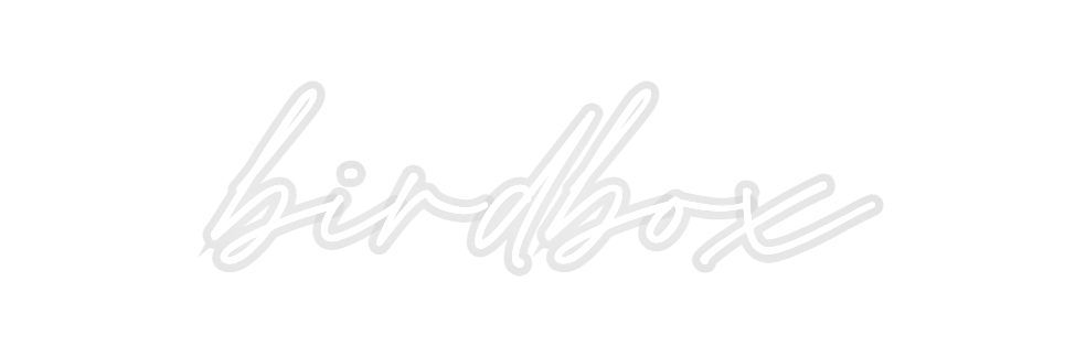 Custom Neon: birdbox