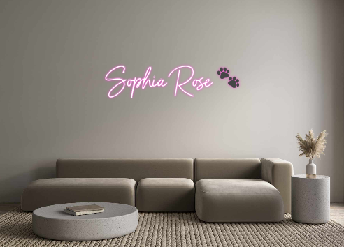 Custom Neon: Sophia Rose 🐾