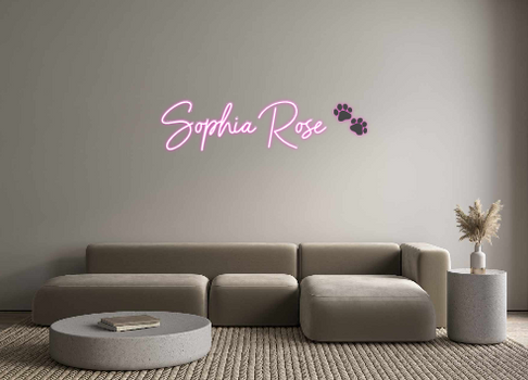 Custom Neon: Sophia Rose 🐾