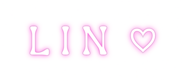 Custom Neon:  L I N  ♡